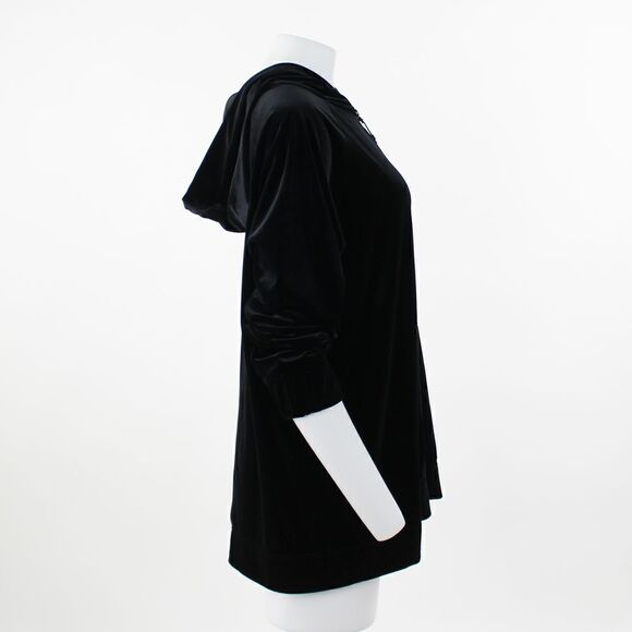 Jones New York Plus Size Velour Zippered Hood Jones Black 2X - Picture 5 of 5